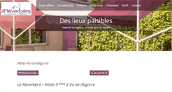Desktop Screenshot of hotellereverbere.com